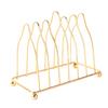 Golden Iron Plate Holder Kitchen Accessory Countertop Ganizer Home Storage Triangle Racks Premium Material Workmanship