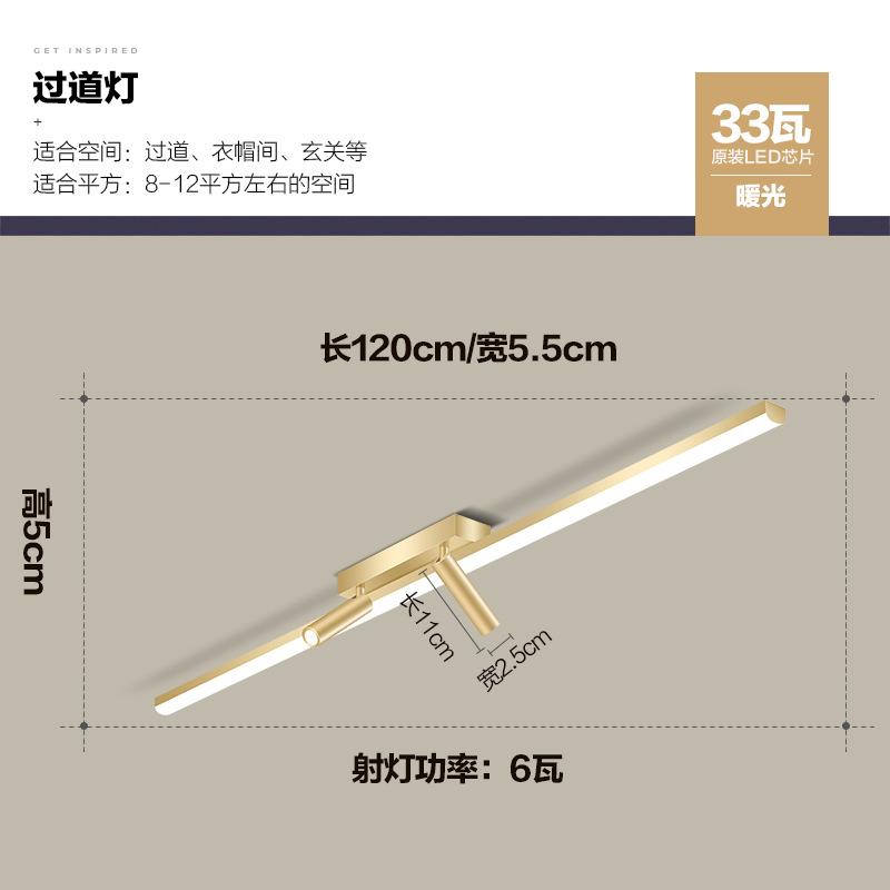 Modern Led Aisle Ceiling Lights with Spotlights Simple for Foyer Corridor Bedroom Lamp Home Decoration Fixture Indoor Lighting