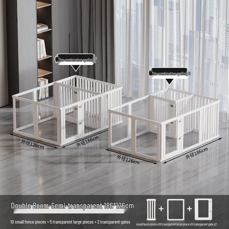 75cm Tall Transparent Acrylic Dog Fence - Indoor Pet Barrier & Modular Cage