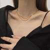 Stylish Double Layer Clavicle Chain Necklace - European & American Design, Trendy Pendant for Women