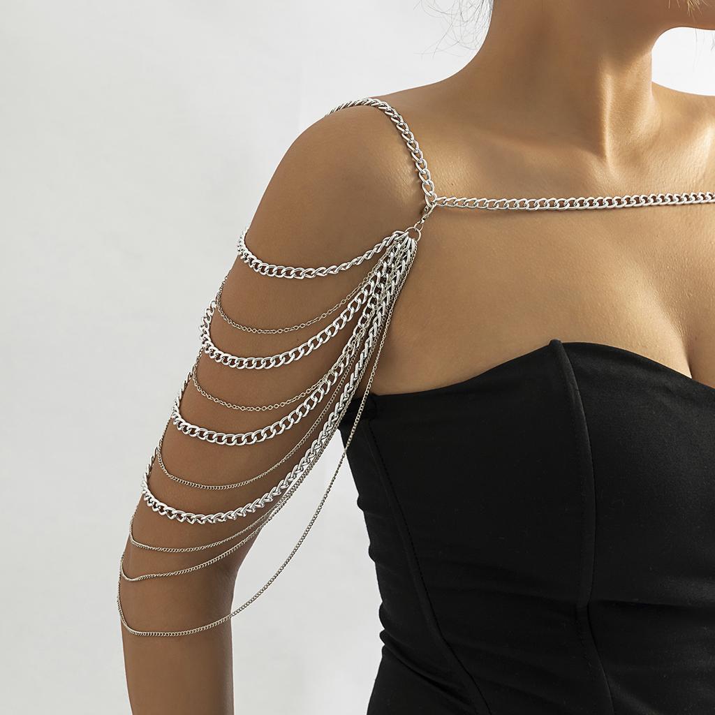 Multilayer Shoulder Chain for Women Punk Long Tassel Neck Body Jewelry Party Gifts
