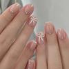3D Cartoon Bow Nail Stickersdecals French Manicure Self-Adhesive Accessories Nail Art Decorations Beauty Tool