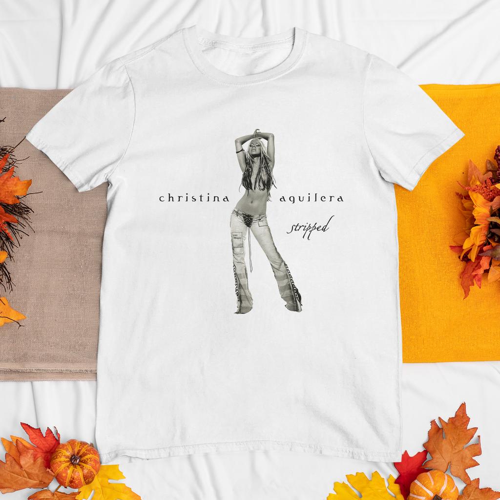 Christina Aguilera - Copertina Album Stripped T-shirt Unisex Bianca S-234XL SE159