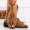 Ladies Fashion White Bow Sliding Sandals