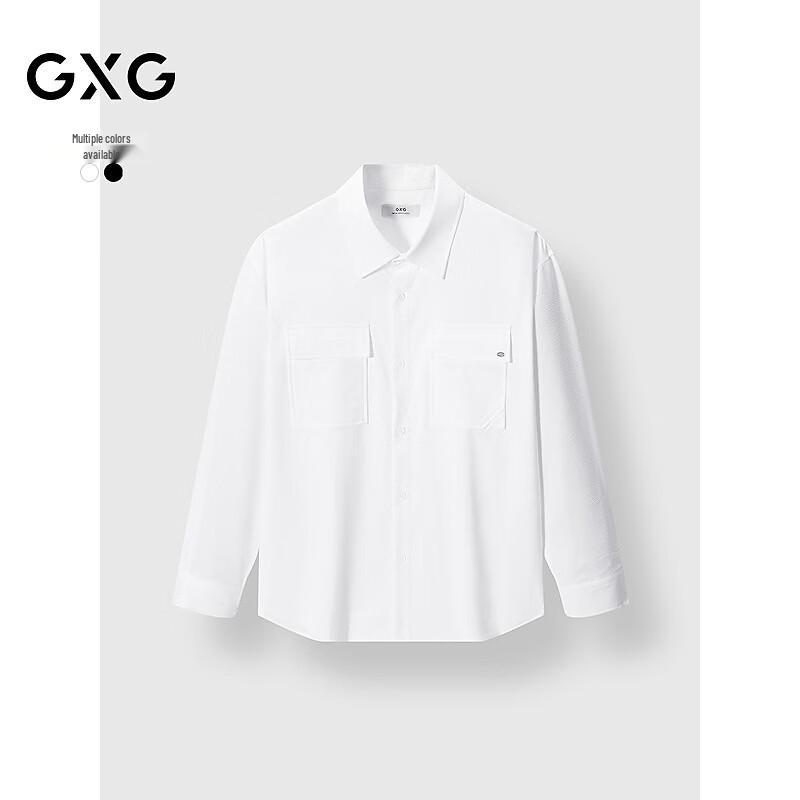 GXG Men's Textured Casual Long Sleeve Shirt Jacket