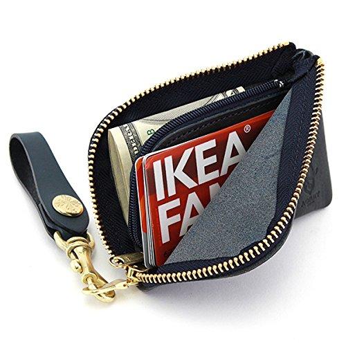 AGILITY Affa "Arjan" Coin Case, Card Case, Coin Purse, L-shaped Zipper, Compact, Genuine Leather