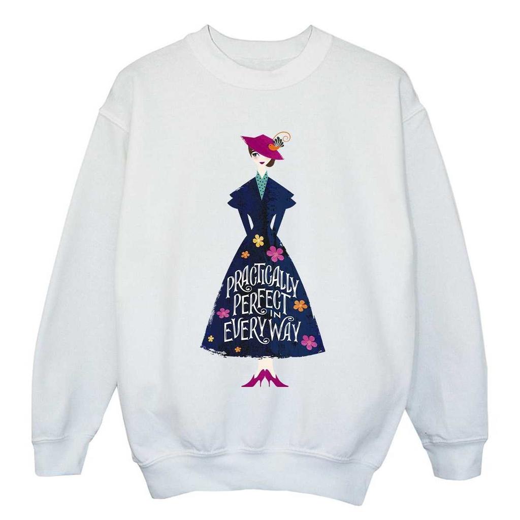 Mary poppins Girls Practically Perfect In Every Way Standing Sweatshirt