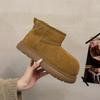 Thick-soled Snow Boots Women's 2025 New Winter Fur Integrated Short Boots Piled and Thickened Warm Big-headed Bread Cotton Shoes