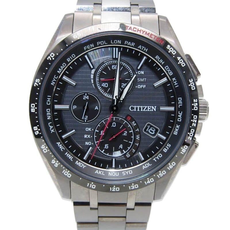 CITIZEN Citizen ATTESA AT8144-51E H804-T022855 Solar Radio Main Unit Only Attessa Eco Drive Chronograph Black 28012631
