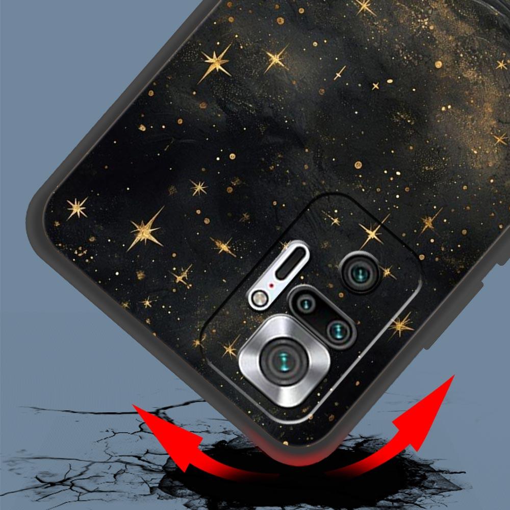 Fashion Starry Sky Stars Phone Case Cover for Redmi 14C 10C Note 15 14 13 12 10 11 K40 Pro Plus 5G Shockproof Soft TPU Shell
