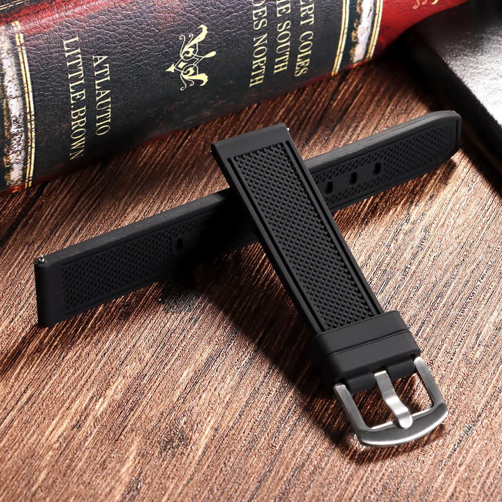 22mm Sport Silicone Watch Band Universal Extended Length Straps Waterproof Rubber Pin Buckle Bracelet Belt Accessories for Seiko