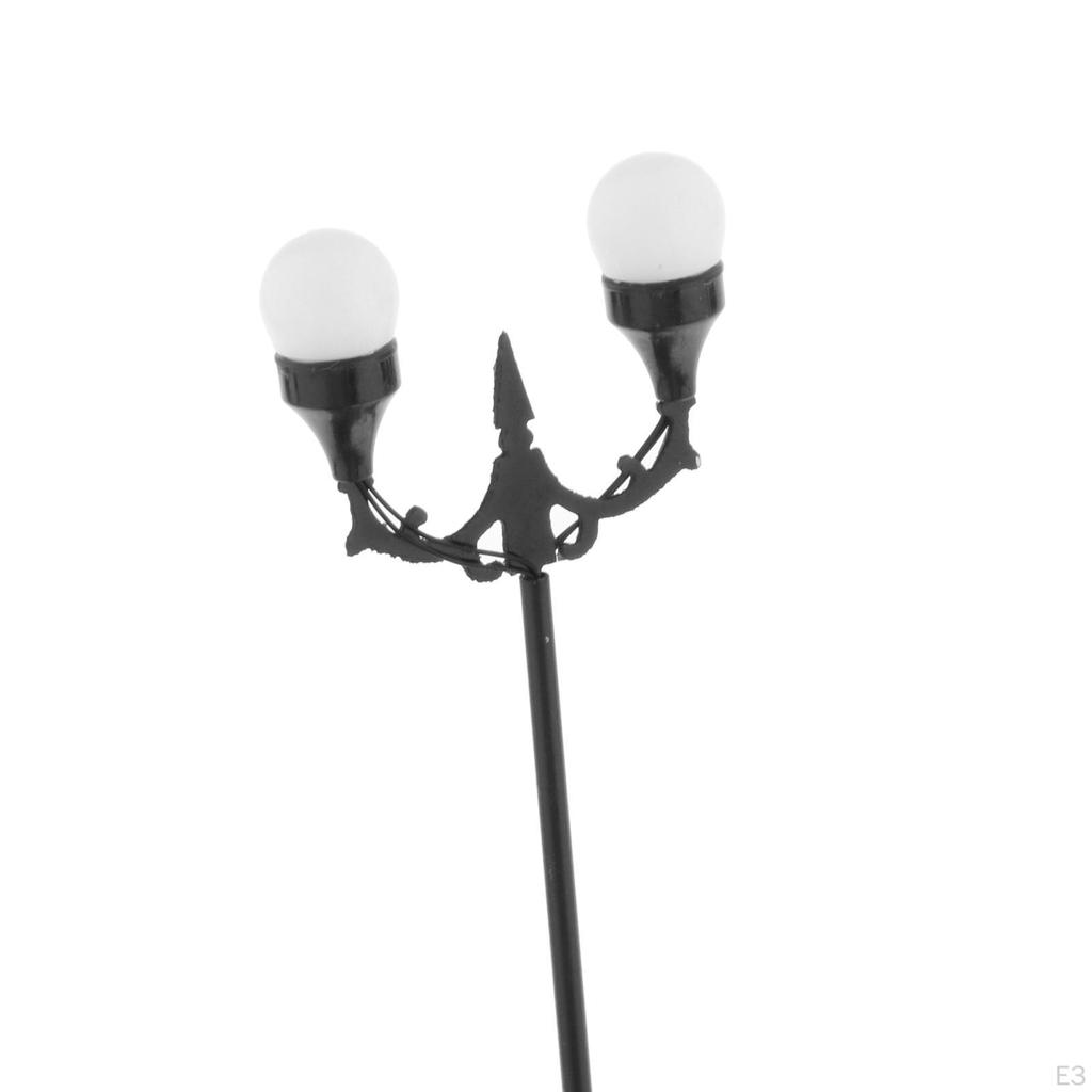 10 Stück 1: 100 Mini-Miniatur-Gartenstraßenlaternen Dekoration Schmuck Zubehör