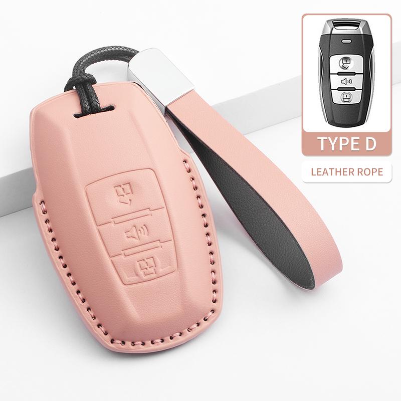Interior Mouldings Leather Case Cover Car Key Protector Shell Fob Accessories For Haval Jolion F7 H9 H6 H2 F7X F7H H8 H3 H4 H1 H