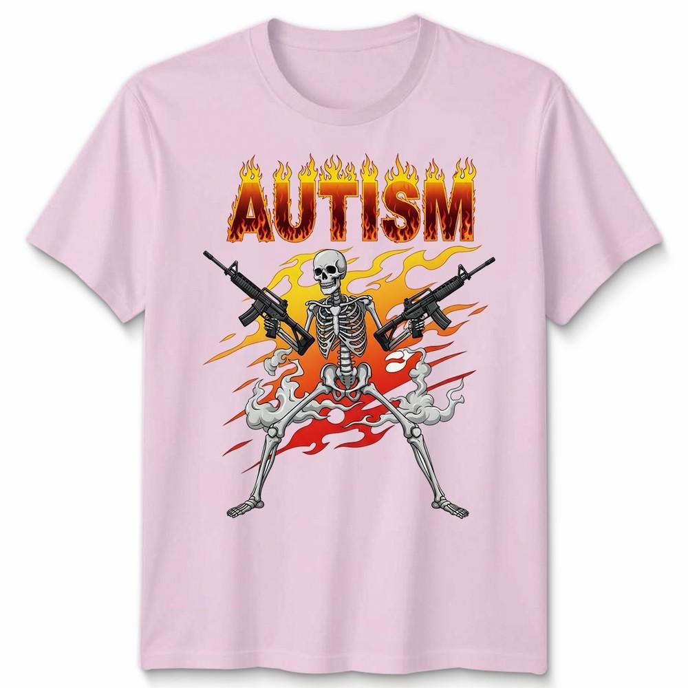 Retro Autism Skeleton Meme Funny Unisex Tshirt