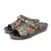 2023 neue Sommer Frauen Rutschen Schuhe Aus Echtem Leder Außen Hausschuhe Hand-gemalt Retro Komfort Flache Sandalen