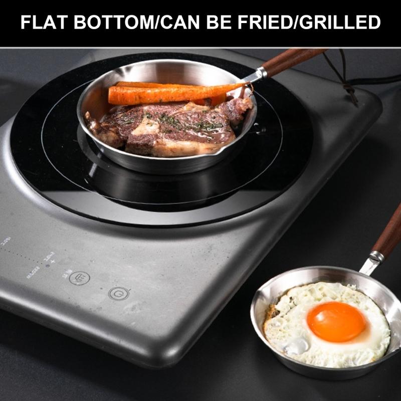 Olie Spetterende Potten Kleine Pannen Anti-aanbak Kleine Melkpannen Hete Olie Potten 304 Roestvrij Staal Textuur Geschikt Voor Olie Druppelen