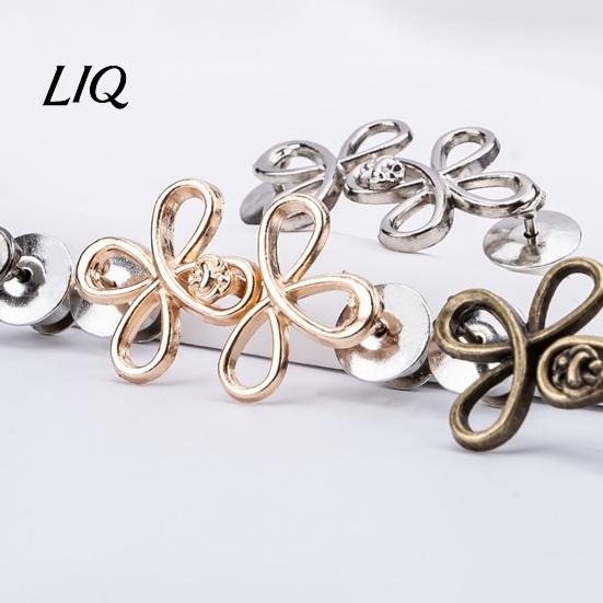 Loose Pants Waist Tightener Six-Leaf Button, Detachable Jeans Button Pin, Adjuster No Sewing Required Buckle Clothing Accessories Nail