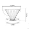 Over Coffee Filter Cup Reusable Maker Brewer Resin Holder Cafe Tools for kitchen and home