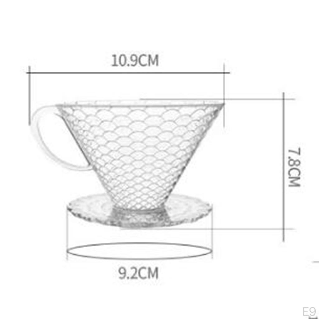 Over Coffee Filter Cup Reusable Maker Brewer Resin Holder Cafe Tools for kitchen and home