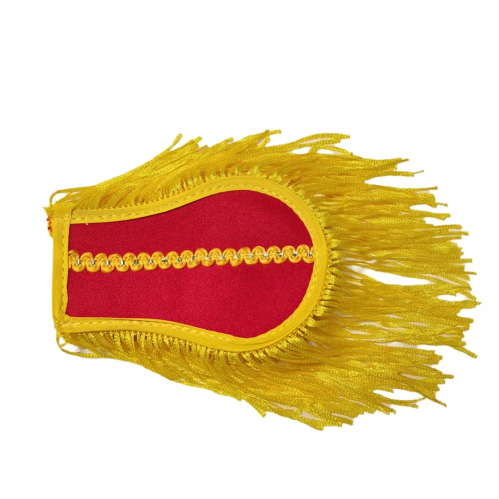 Smooth Satin Fabric Epaulettes Zinc Zinc Alloy Decorative Emblems Shoulder Ornaments  Stage Performance
