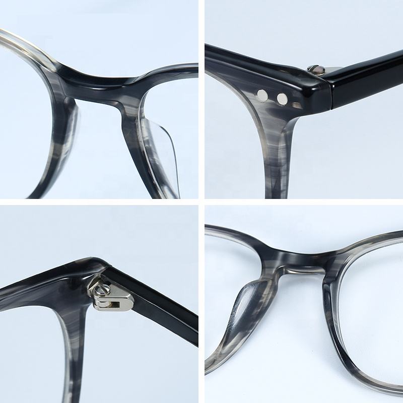 ZENOTTIC Casual Square Optical Prescription Eyeglasses Frames Unisex Ultralight Acetate All Day Comfort Spectacle Frame