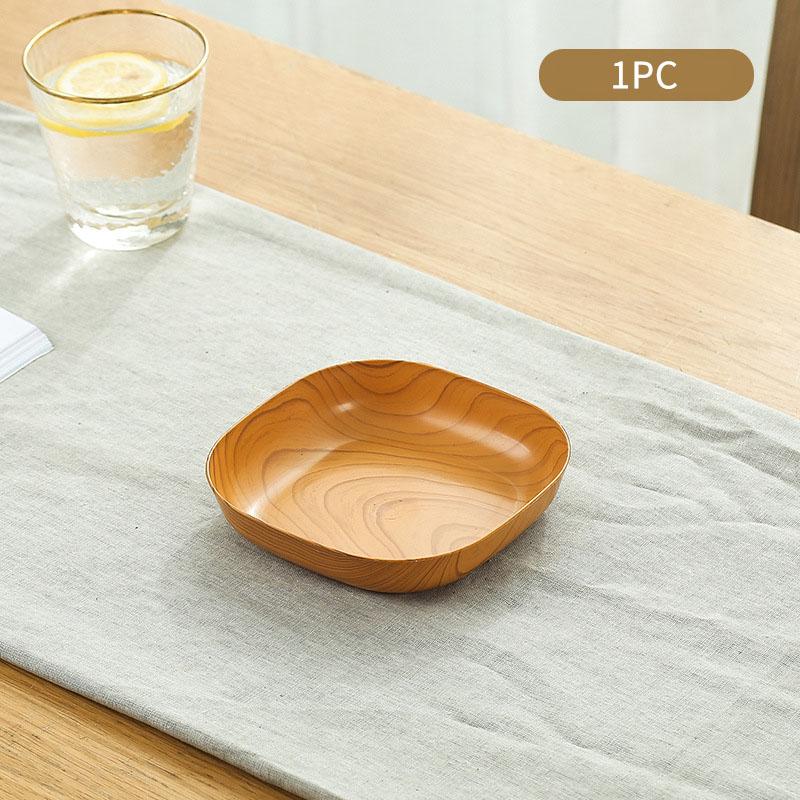Wooden Japanese Pallet Oval Simple Mini Tableware Fruit Plates Home Afternoon Tea Snack Plates Dining Table Bread Cake Dishes