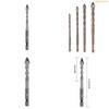 K1AE 6/8/10/12mm Eccentric Drill Bits Four Eccentric Twist Drill Bit Set High Hardness Bevel Tip Serrated Drill Bits