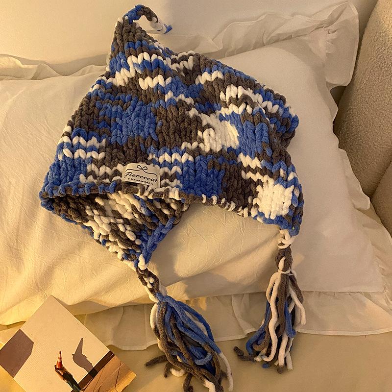 

Baotou Hat for Women in Autumn and Winter Large Head Circumference Versatile Knitted Woolen Hat Warm and Face Friendly Small Hat Trendy M（56-58cm）