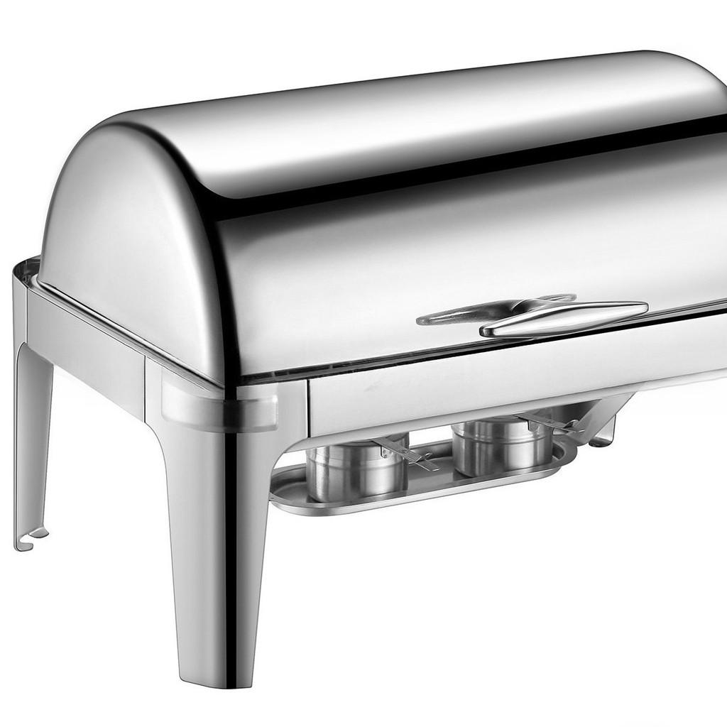 6L/9L Large Capacity Visible Dining Stove Stainless Steel Buffet Stove Alcohol Stove Hotel Restaurant Flip Cover Insulated Stove