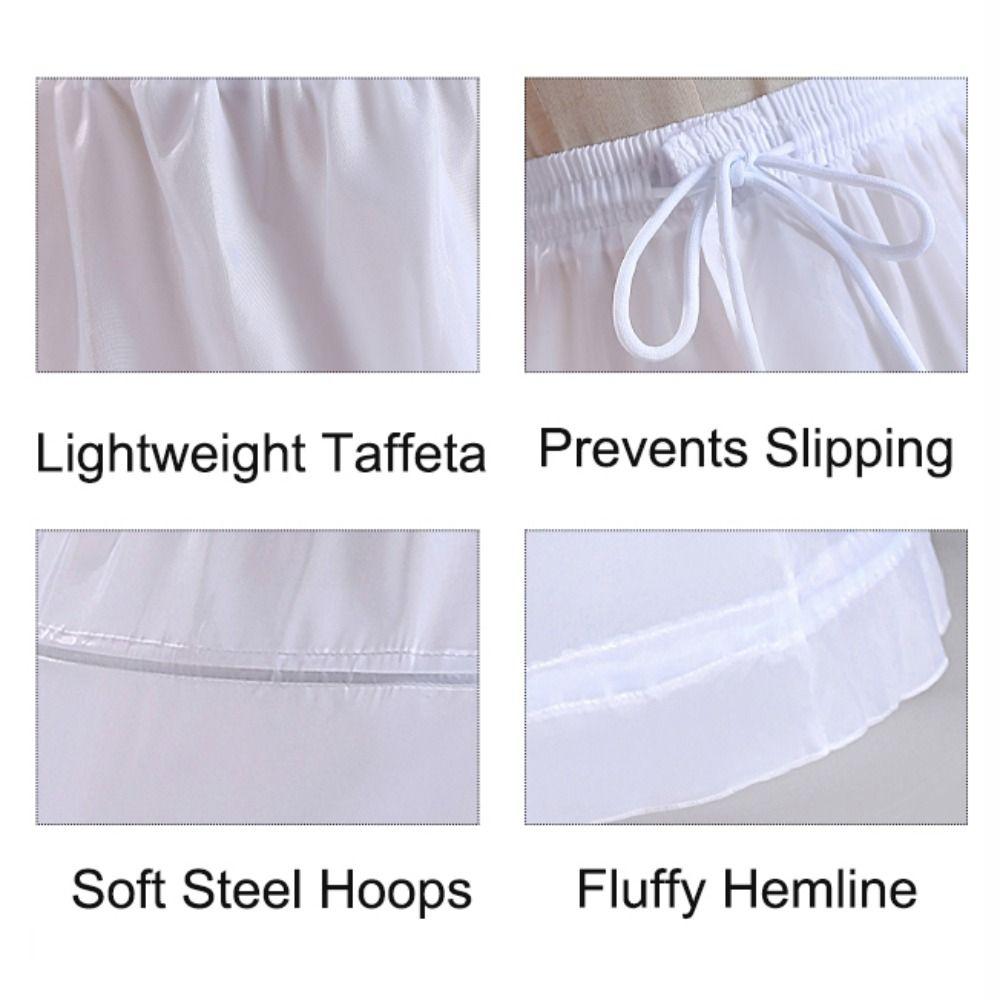 4-kruhová spodnička Dlouhá krinolínová sukně Nové Květinové šaty Doplňky