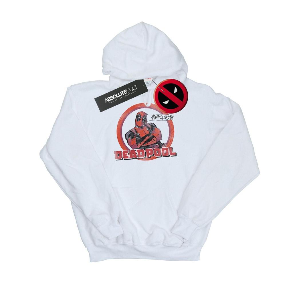 Marvel Womens/Ladies Deadpool Seriously Speech Bubble Hoodie