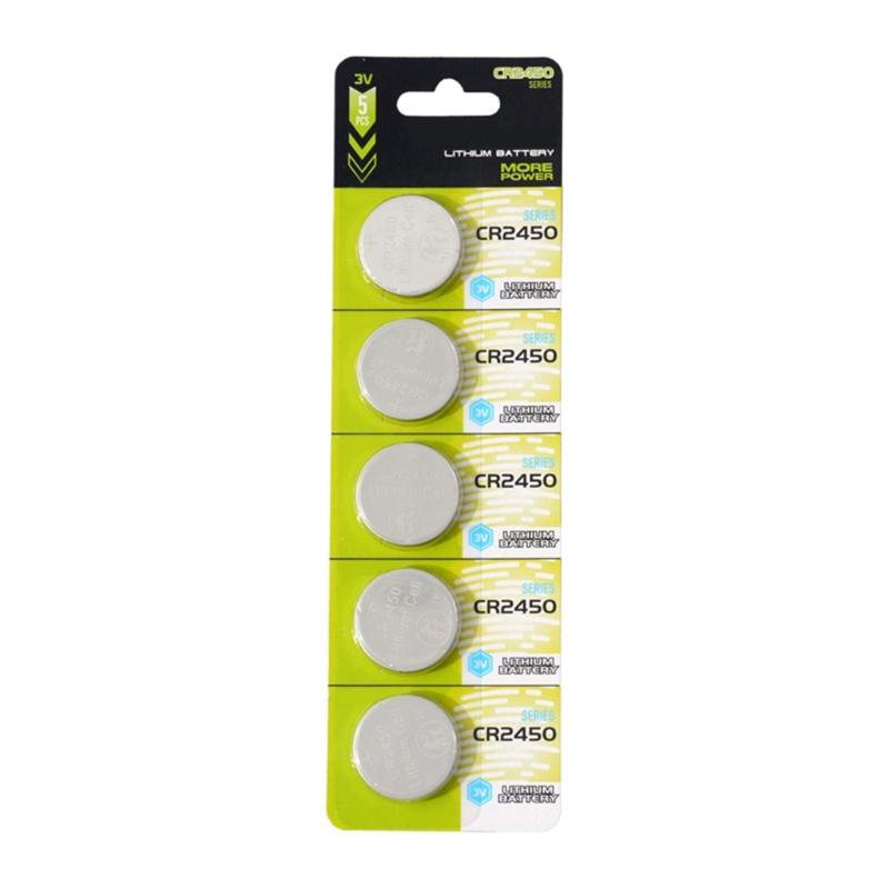Pack Of 5pc/10pc CR2450 Lithium Button Cells 3V CR2450 Battery Long Last Power Batteries For Remote Controls And Toy