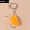 Cute 3D Orange Keychain Simulation Fruit Food Key Ring Pendants for Women Girls Handbag Decor DIY Jewelry Gifts