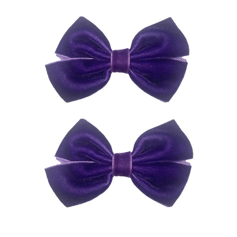 Retro Velvet Bow Hair Clip - Elegant Velvet Fabric Accessory for Girls