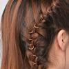 5/10Pcs Punk Women Hip-Hop Braid Hand Cross Shell Leaf Ring Hair Clips Accessory