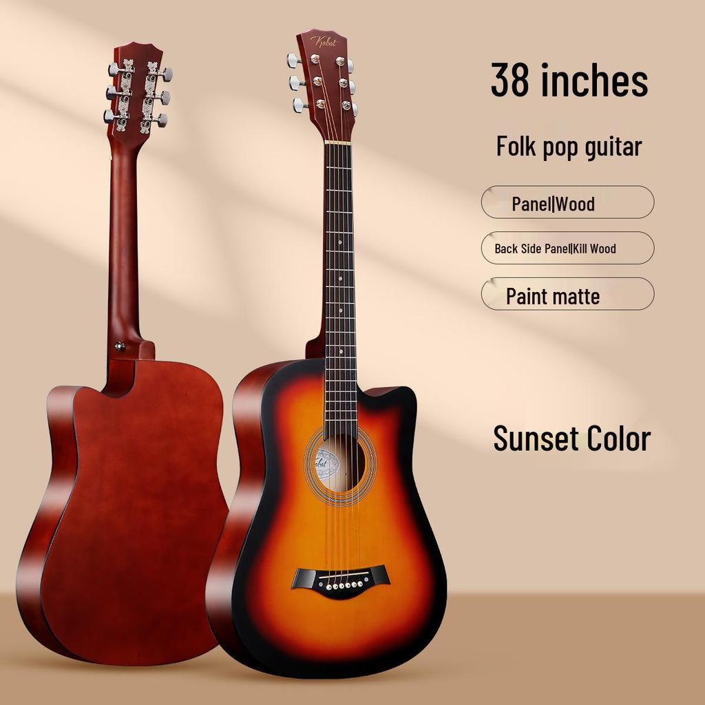 38-Inch Carbon Fiber Folk Guitar for Beginners