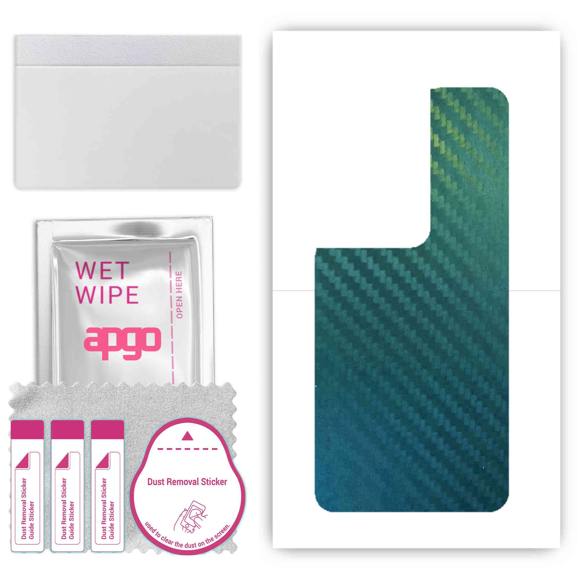 

apgo Protective Skin Sticker for the back compatible with Oppo Reno8 Pro, Wrap Film, Foil, Vinyl - Pattern Carbon Chameleon CAKA1