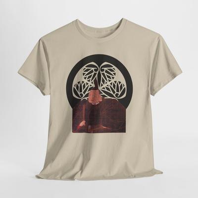 Medieval Monk Portrait T-Shirt | Celtic Knot Halo, Vintage Religious Artwork