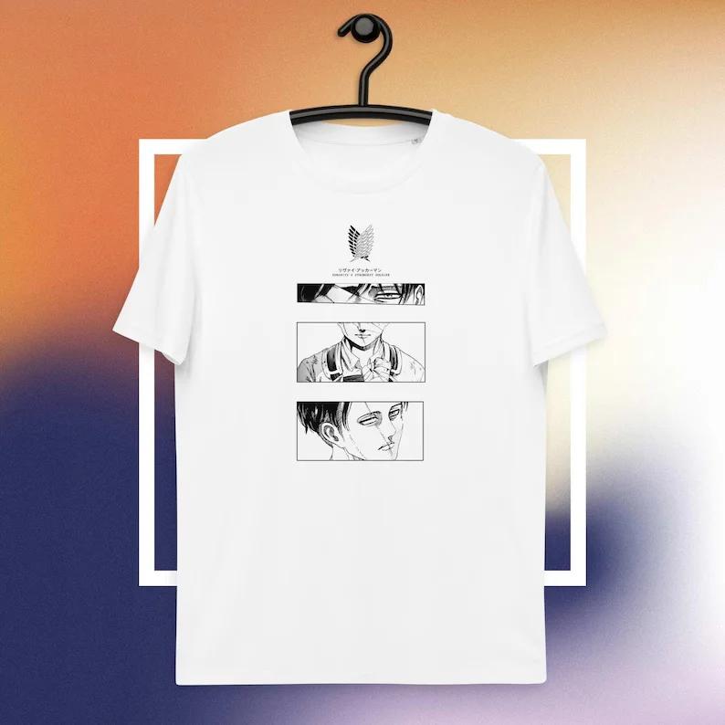 

2026 Модная Повседневная Футболка Мужская Атака Титанов Унисекс С Коротким Рукавом Дышащая Родитель-ребенок Аниме Принт Повседневные Топы Лето... S разноцветный