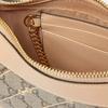 Gucci Ophidia Double G Logo Zipper Closure Canvas And Leather Trim Canvas Bag Handbag Shoulder Bag Women'S Beige And Ebony
