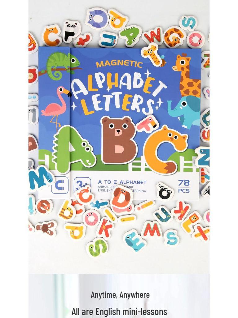Magnetic Alphabet Puzzle & Book Set for Early English Learning