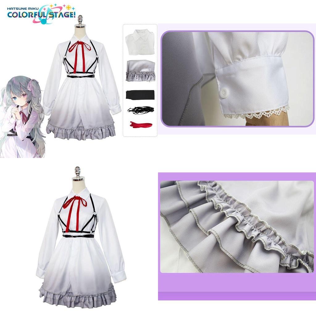 Project Sekai Colorful Stage Feat. Miku/rin Cosplay Costume Outfit Stylish Lolita Uniform Perfect For Halloween Parties