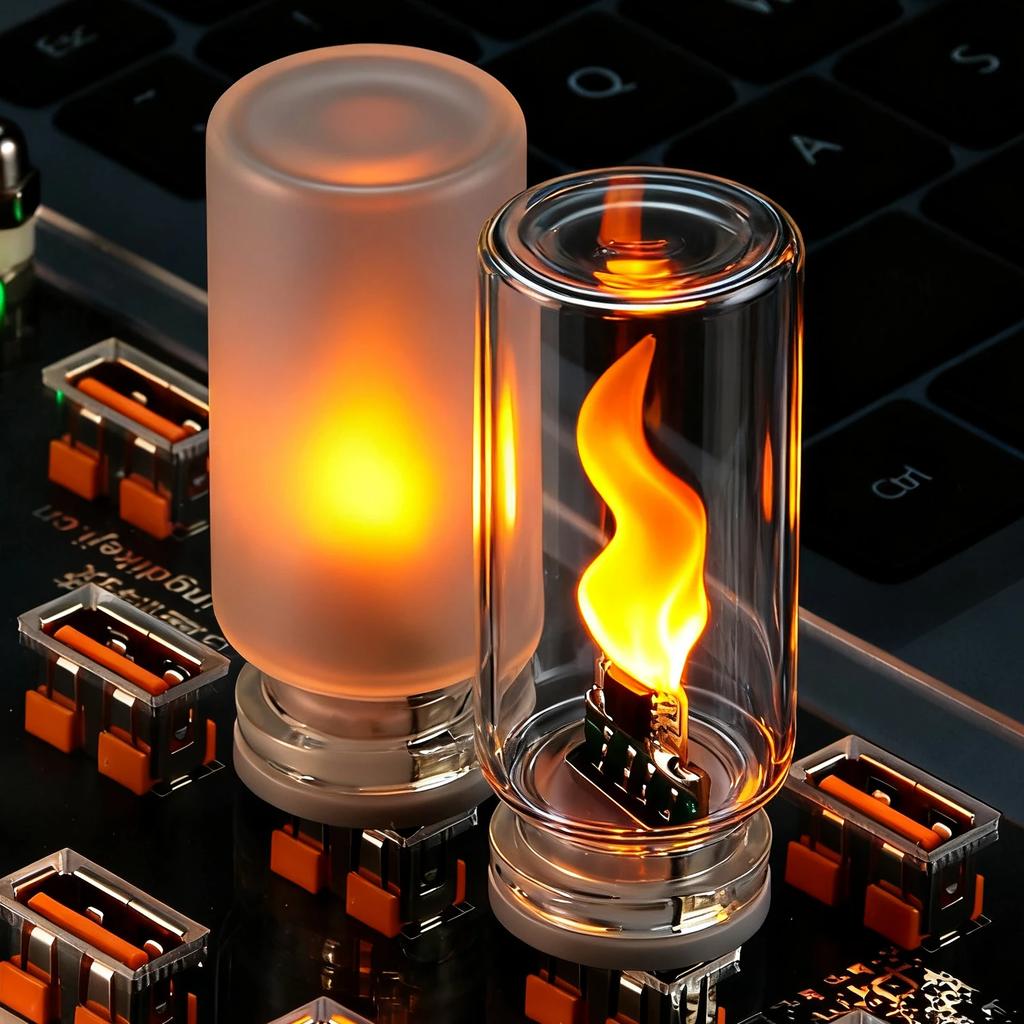 1-5pcs Car Ambient Night Light Holiday Home Decor Auto Interior Light 5V USB LED Flickering Candle Bulb Lamps Accessories