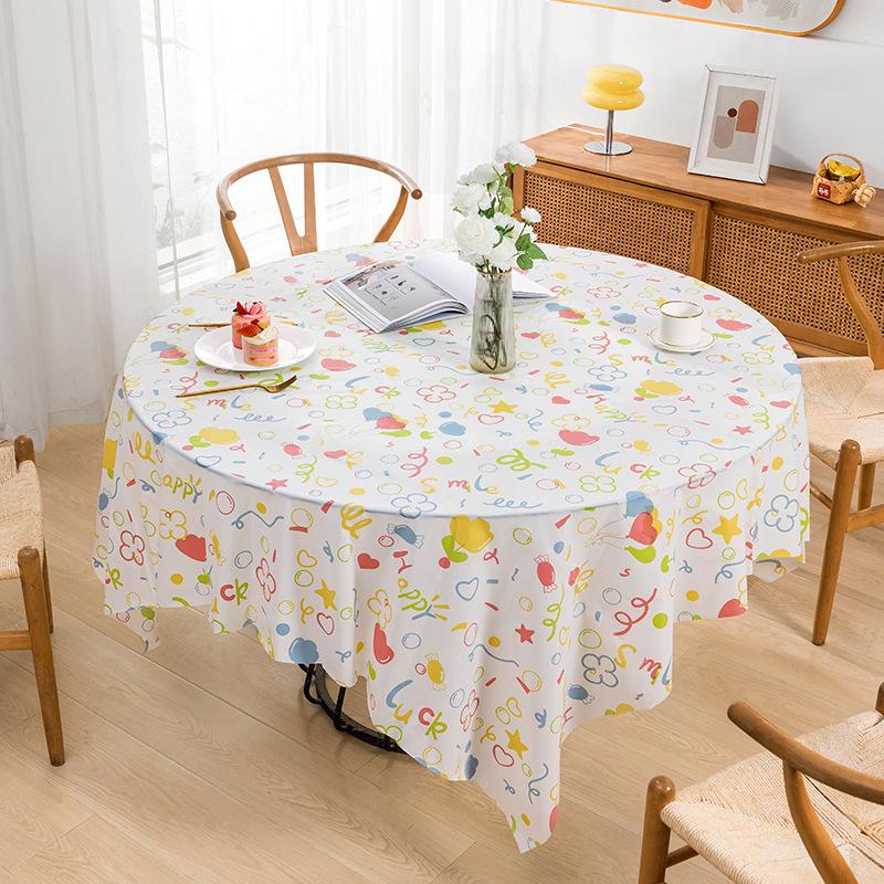 1 pièce 2025 Nouvelle Année Nappe Imperméable Anti-graisse Housse de Table Tissu Rouge Festif Fête du Printemps Décoration de Maison
