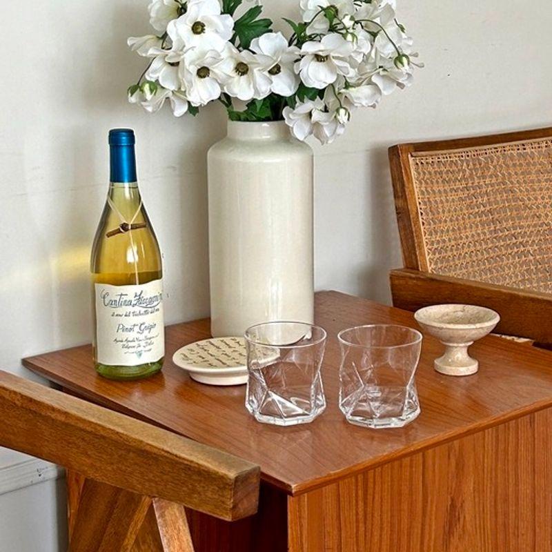 Elegant Table [Gift Set] Ruscus Underlocks Whiskey Glass 2-piece Gift Set Glass Cup Beer Housewarming Newlyweds
