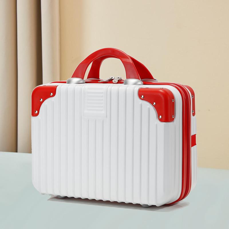 Retro Suitcase Set: 14" Women's Cosmetic Bag & 16" Men's Carry-On Luggage Gift Box.