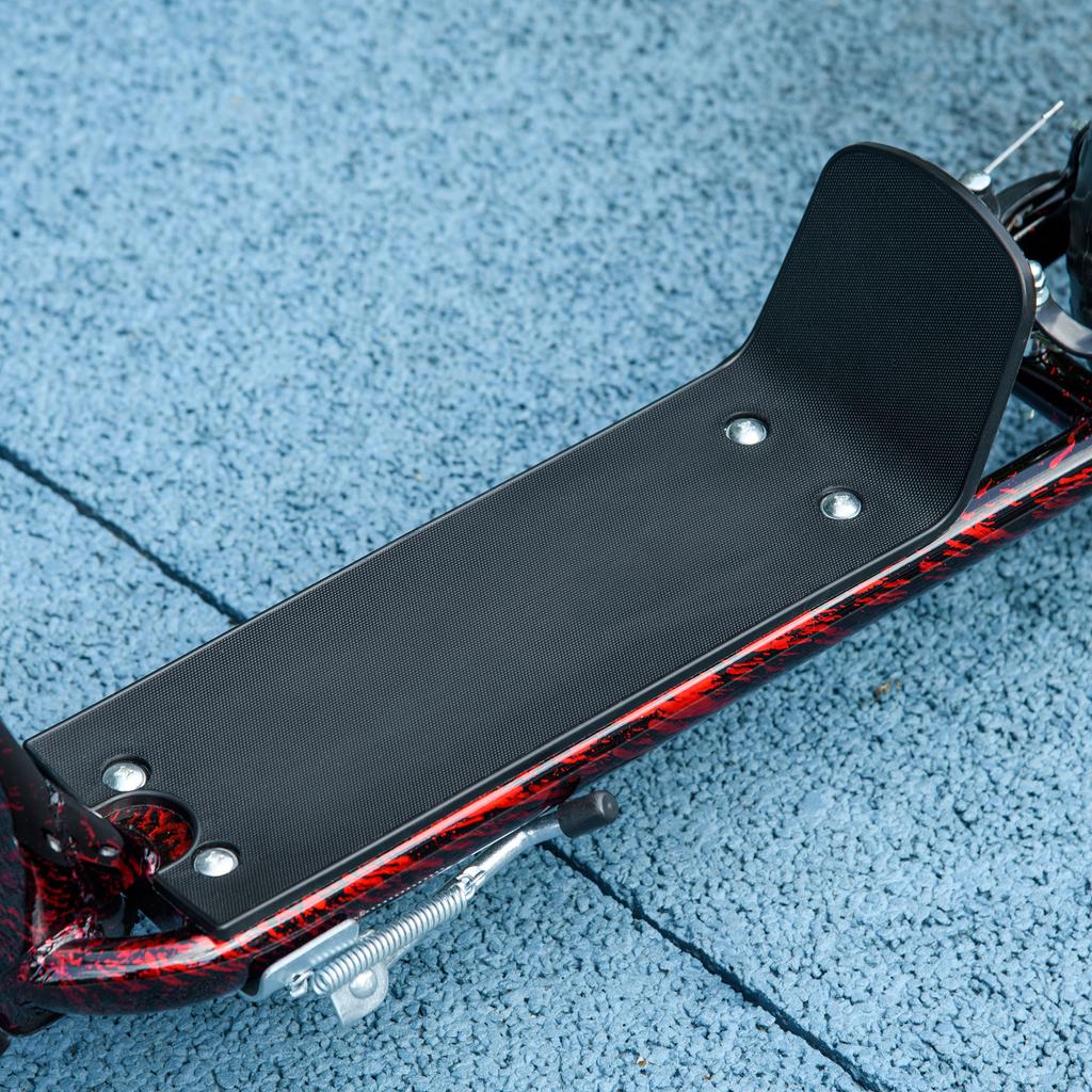 Kinderroller mit verstellbarem Lenker, Kinder-Tretroller mit rutschfester Trittfläche, Hinterradbremse, Ständer, Rot