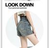 Women's High-Waisted Distressed Retro Denim Shorts - Trendy Chic Summer Style