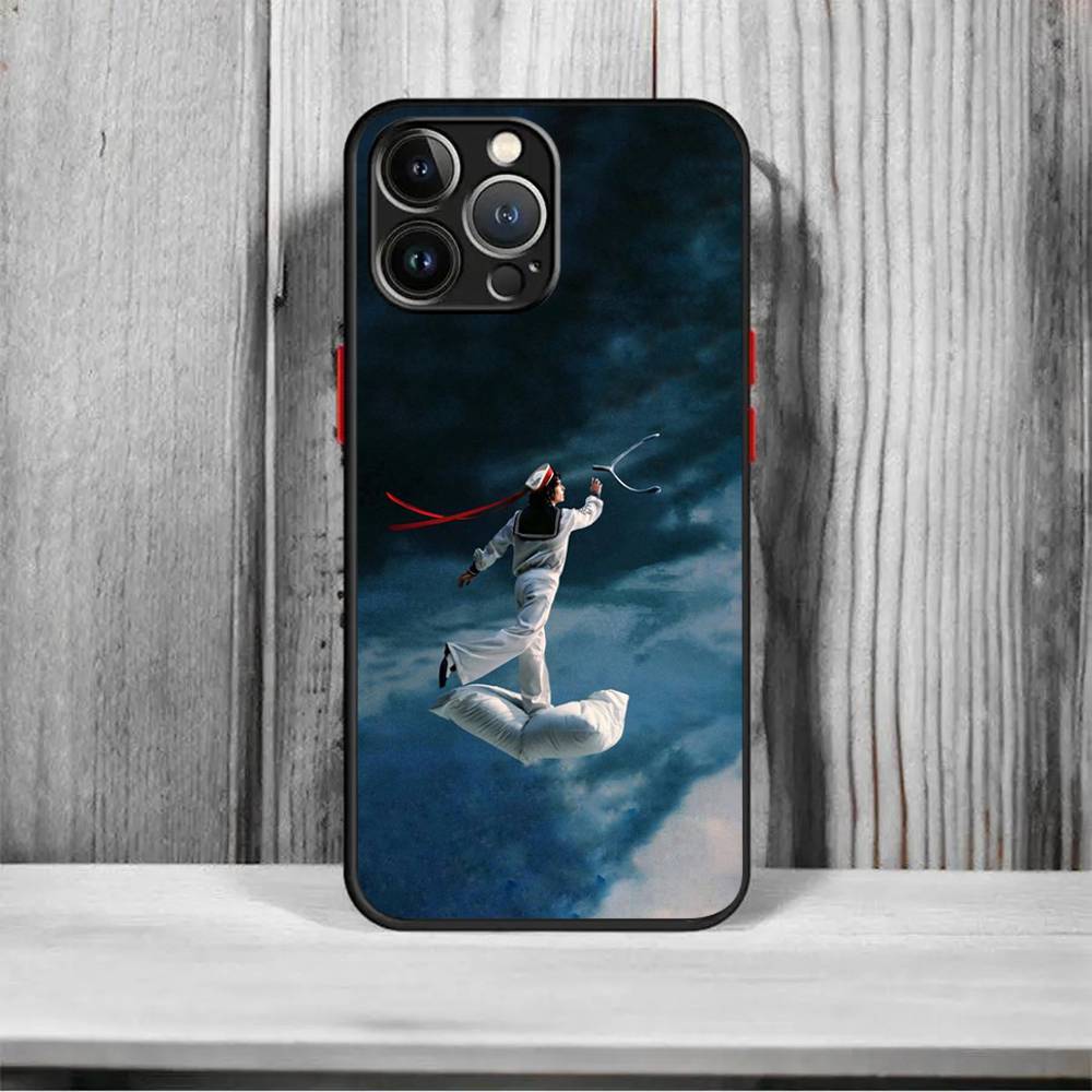 

C-Conan Gray Wishbone Matte Cover Phone Case For iPhone 16 15 14 11 12 13 Mini Pro Max X XR XS shockproof iPhone 14 plus