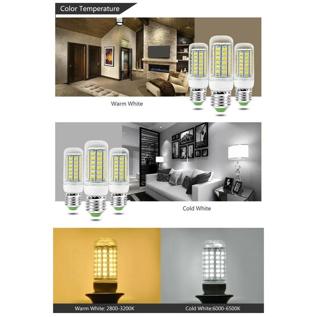 JOYBLISS 7-15W E27 LED Lamp E14 LED SMD5730 220V Corn Light Bulbs 24 36 56 72 LEDs Lamparas LED Chandelie for Home Decor Ampoule Led Light